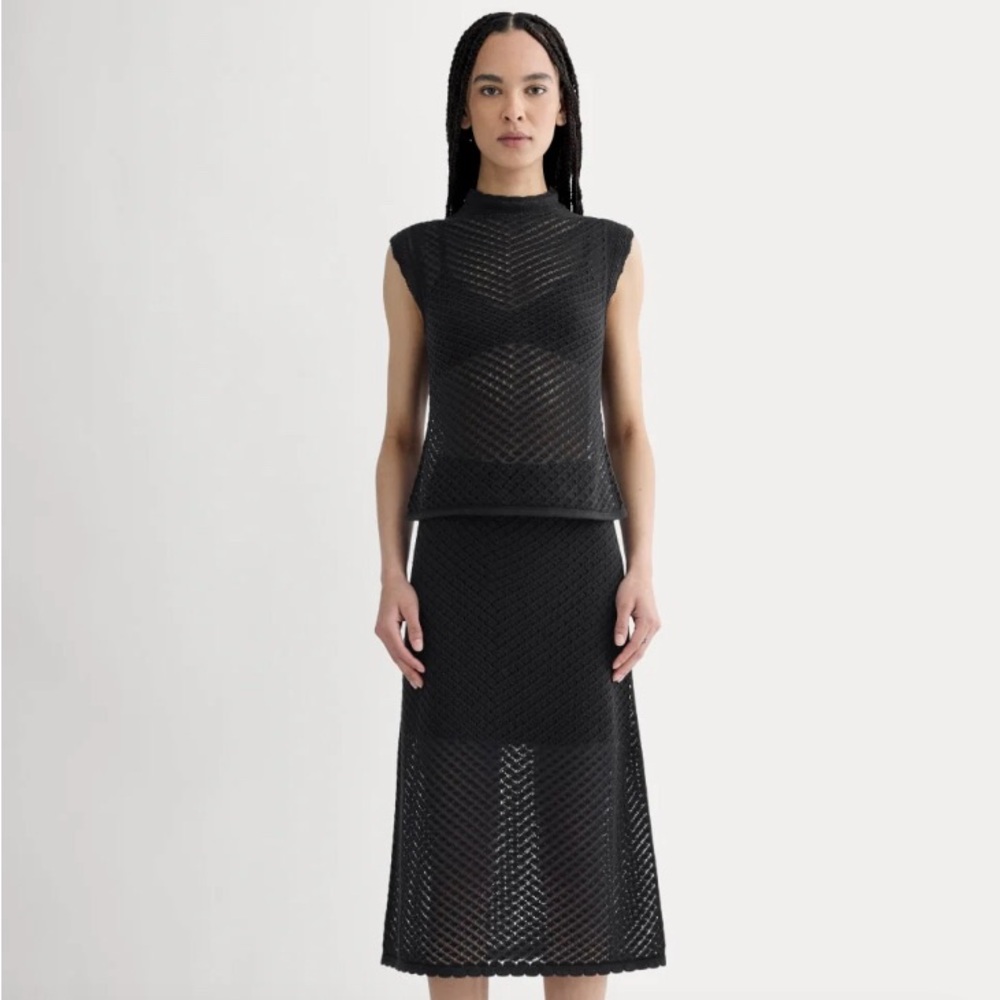 Everlane the lace knit skirt NWT